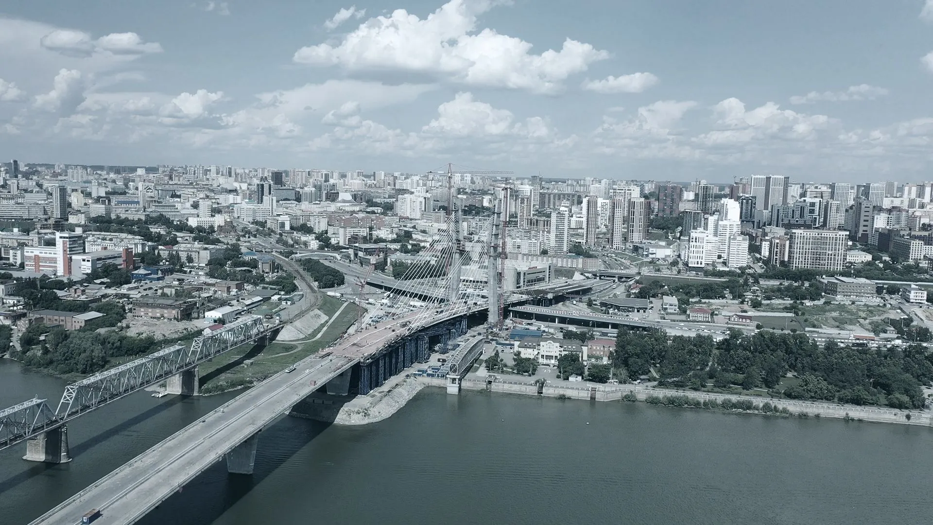 Строительство 4-го моста через реку Обь